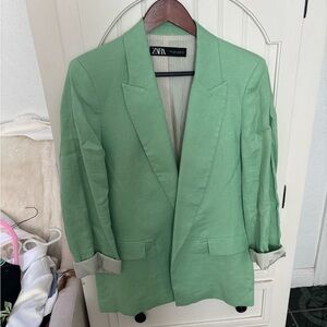Zara women Mint Green Blazer